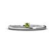 1 - Celeste Bold 3.00 mm Round Peridot Solitaire Asymmetrical Stackable Ring 