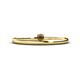 1 - Celeste Bold 3.00 mm Round Smoky Quartz Solitaire Asymmetrical Stackable Ring 