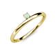 3 - Celeste Bold 3.00 mm Round Opal Solitaire Asymmetrical Stackable Ring 