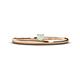 1 - Celeste Bold 3.00 mm Round Opal Solitaire Asymmetrical Stackable Ring 