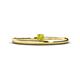 1 - Celeste Bold 3.00 mm Round Yellow Diamond Solitaire Asymmetrical Stackable Ring 