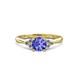 3 - Eve Signature 6.50 mm Tanzanite and Diamond Engagement Ring 