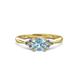 3 - Eve Signature 6.50 mm Aquamarine and Diamond Engagement Ring 