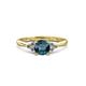 3 - Eve Signature 6.50 mm Blue and White Diamond Engagement Ring 