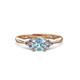 3 - Eve Signature 6.50 mm Aquamarine and Diamond Engagement Ring 