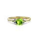 3 - Eve Signature 6.50 mm Peridot and Diamond Engagement Ring 