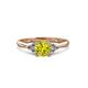3 - Eve Signature 6.50 mm Yellow and White Diamond Engagement Ring 