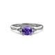 3 - Eve Signature 6.50 mm Iolite and Diamond Engagement Ring 