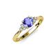 4 - Eve Signature 6.50 mm Tanzanite and Diamond Engagement Ring 