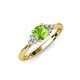 4 - Eve Signature 6.50 mm Peridot and Diamond Engagement Ring 