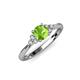 4 - Eve Signature 6.50 mm Peridot and Diamond Engagement Ring 