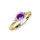 4 - Eve Signature 6.50 mm Amethyst and Diamond Engagement Ring 