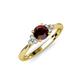 4 - Eve Signature 6.50 mm Red Garnet and Diamond Engagement Ring 