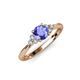 4 - Eve Signature 6.50 mm Tanzanite and Diamond Engagement Ring 