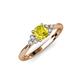 4 - Eve Signature 6.50 mm Yellow and White Diamond Engagement Ring 