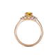 5 - Eve Signature 6.50 mm Citrine and Diamond Engagement Ring 