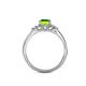 5 - Eve Signature 6.50 mm Peridot and Diamond Engagement Ring 