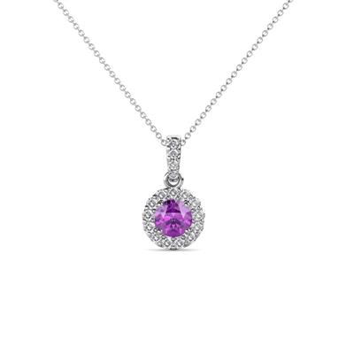 Platinum Red Diamond Solitaire Pendant Necklace, Anniversary Gift, Certified 1.01 Carat Handmade