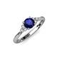 3 - Eve Signature 5.80 mm Blue Sapphire and Diamond Engagement Ring 