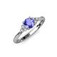 3 - Eve Signature 5.80 mm Tanzanite and Diamond Engagement Ring 