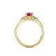 4 - Eve Signature 5.80 mm Pink Tourmaline and Diamond Engagement Ring 