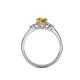 4 - Eve Signature 5.80 mm Citrine and Diamond Engagement Ring 