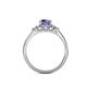 4 - Eve Signature 5.80 mm Iolite and Diamond Engagement Ring 