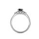 4 - Eve Signature 5.80 mm Black and White Diamond Engagement Ring 