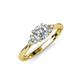 2 - Eve Signature 1.02 ctw IGI Certified Lab Grown Diamond Round (5.80 mm) & Natural Diamond (2.20 mm) Engagement Ring 