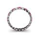 4 - Valerie 2.70 mm Rhodolite Garnet and Diamond Eternity Band 