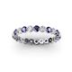 2 - Valerie 3.00 mm Iolite and Lab Grown Diamond Eternity Band 