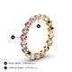 4 - Valerie 3.50 mm Pink Sapphire and Forever One Moissanite Eternity Band 