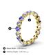 4 - Valerie 3.50 mm Tanzanite and Forever One Moissanite Eternity Band 