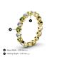 4 - Valerie 3.50 mm Peridot and Forever One Moissanite Eternity Band 