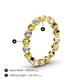 4 - Valerie 3.50 mm Yellow Sapphire and Forever One Moissanite Eternity Band 