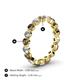 4 - Valerie 3.50 mm Smoky Quartz and Forever One Moissanite Eternity Band 