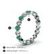 4 - Valerie 3.50 mm Emerald and Forever One Moissanite Eternity Band 