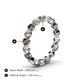 4 - Valerie 3.50 mm Smoky Quartz and Forever One Moissanite Eternity Band 