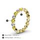4 - Valerie 3.50 mm Yellow Diamond and Forever One Moissanite Eternity Band 