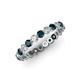 3 - Valerie 3.00 mm London Blue Topaz and Lab Grown Diamond Eternity Band 