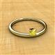 2 - Celeste Bold 4.00 mm Round Yellow Sapphire Solitaire Asymmetrical Stackable Ring 
