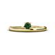 1 - Celeste Bold 4.00 mm Round Created Alexandrite Solitaire Asymmetrical Stackable Ring 