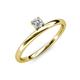 3 - Celeste Bold 4.00 mm Round Moissanite Solitaire Asymmetrical Stackable Ring 