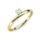 3 - Celeste Bold 4.00 mm Round Opal Solitaire Asymmetrical Stackable Ring 