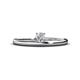 1 - Celeste Bold 0.25 ct Natural Diamond Round (4.00 mm) Solitaire Asymmetrical Stackable Ring 