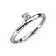 3 - Celeste Bold 4.00 mm Round Moissanite Solitaire Asymmetrical Stackable Ring 