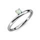 3 - Celeste Bold 4.00 mm Round Opal Solitaire Asymmetrical Stackable Ring 