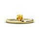 1 - Celeste Bold 5.00 mm Round Citrine Solitaire Asymmetrical Stackable Ring 