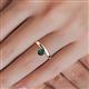 6 - Celeste Bold 5.00 mm Round London Blue Topaz Solitaire Asymmetrical Stackable Ring 