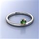 3 - Celeste Bold 5.00 mm Round Created Alexandrite Solitaire Asymmetrical Stackable Ring 